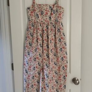 Rebecca Taylor Cream Floral Wedding Dress with Pink and Blue Accents